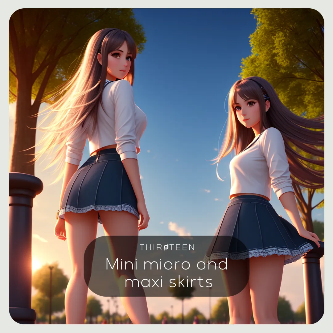 Mini micro and maxi skirts